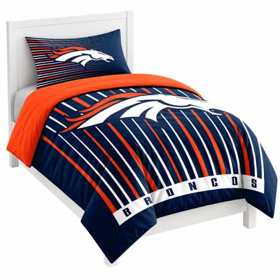 Denver Broncos Logo Brands Momentum Two-Piece Twin Bedding Set