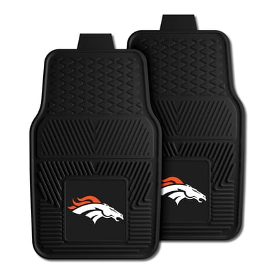 Denver Broncos Logo Brands Two-Piece Vinyl Car Mat Set