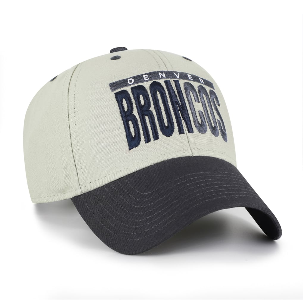Men's '47  Gray/Black Denver Broncos Half Block Text MVP Adjustable Hat