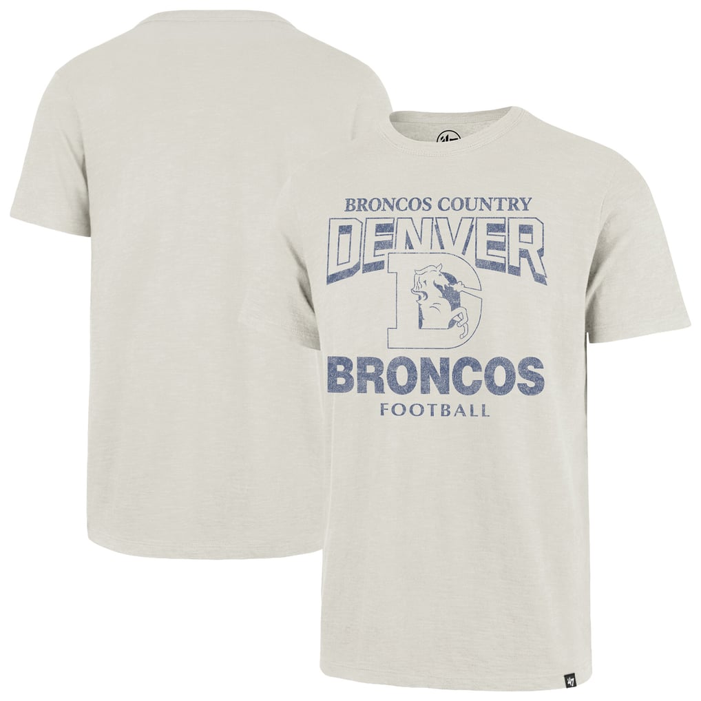 Men's '47  Natural Denver Broncos Head On Scrum Slub T-Shirt