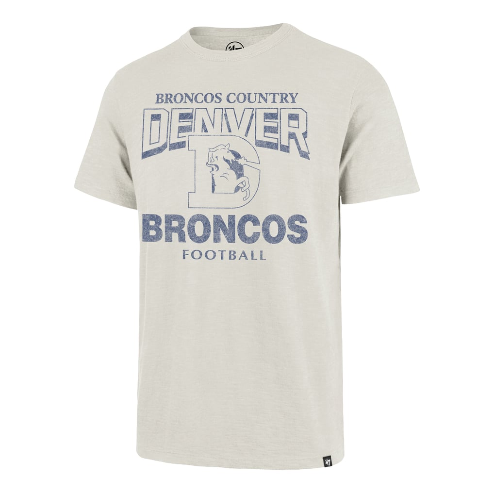 Men's '47  Natural Denver Broncos Head On Scrum Slub T-Shirt