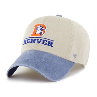 Denver Broncos '47 Throwback Logo Line Clean Up Adjustable Hat - Natural