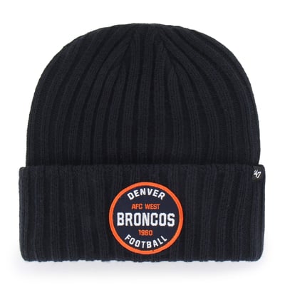  Denver Broncos '47 Ribbed Snowdrift Cuffed Knit Hat - Navy