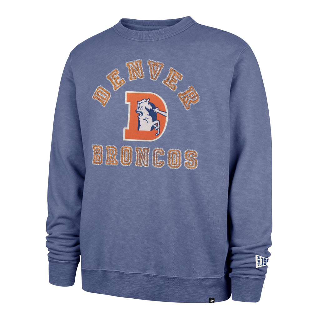 Men's '47 Royal Denver Broncos Calderwood Well Worn French Terry Sweatshirt