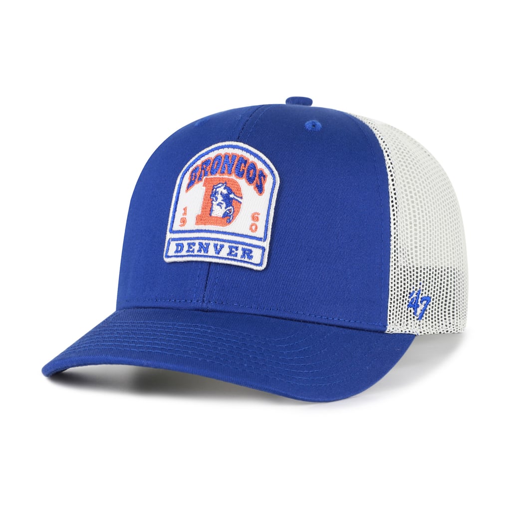  Denver Broncos '47 Throwback Headstone Trucker Adjustable Hat - Royal