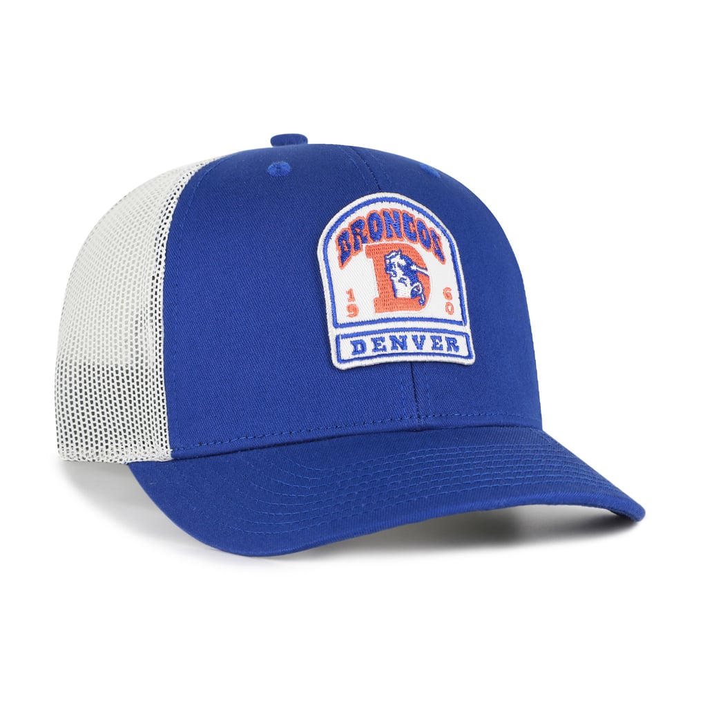  Denver Broncos '47 Throwback Headstone Trucker Adjustable Hat - Royal