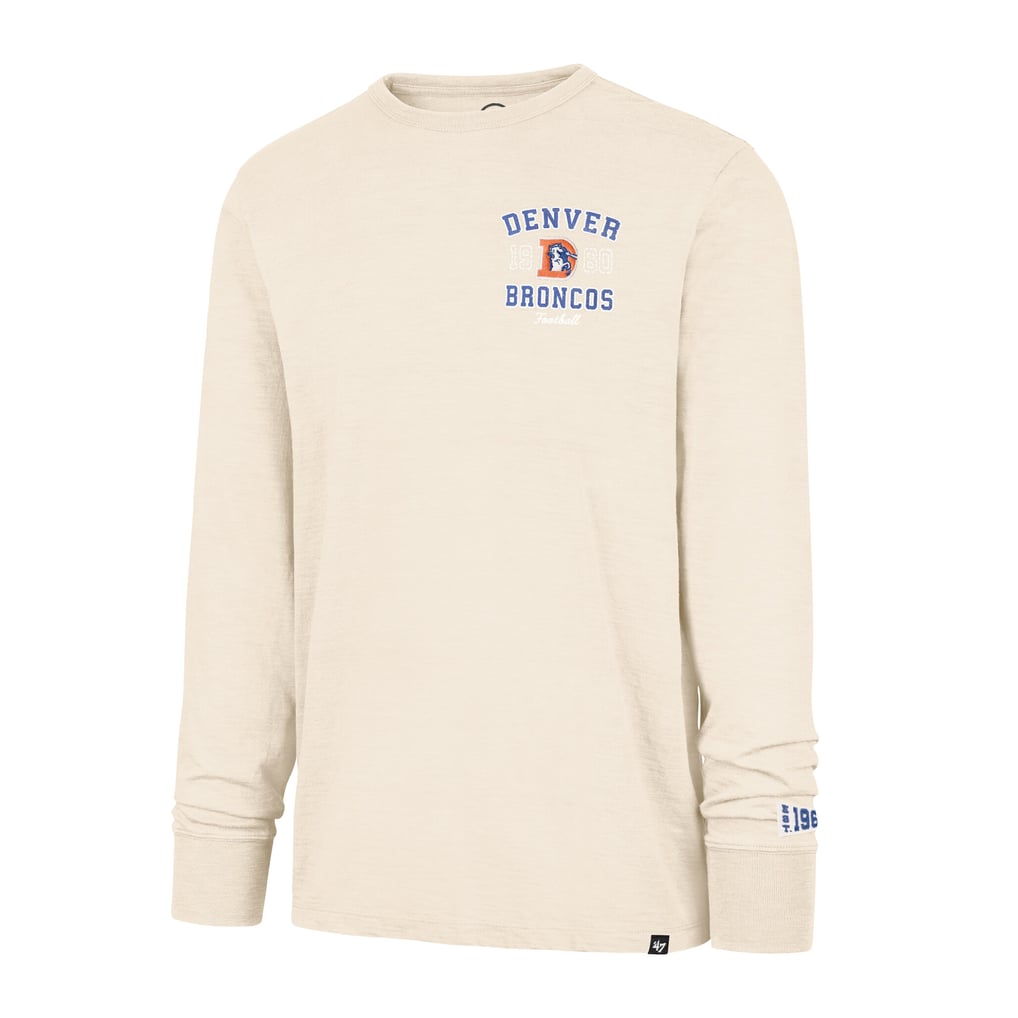 Men's '47  Tan Denver Broncos Heavy Slub Long Sleeve T-Shirt