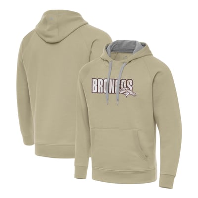 Denver Broncos Antigua Woodland Camo Victory Hoodie - Khaki