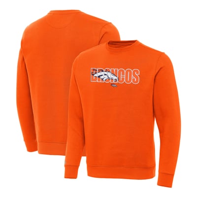 Denver Broncos Antigua Impact Victory Sweatshirt - Orange