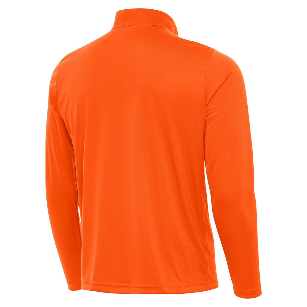 Denver Broncos Antigua  Personalized Tribute Quarter-Zip Pullover - Orange