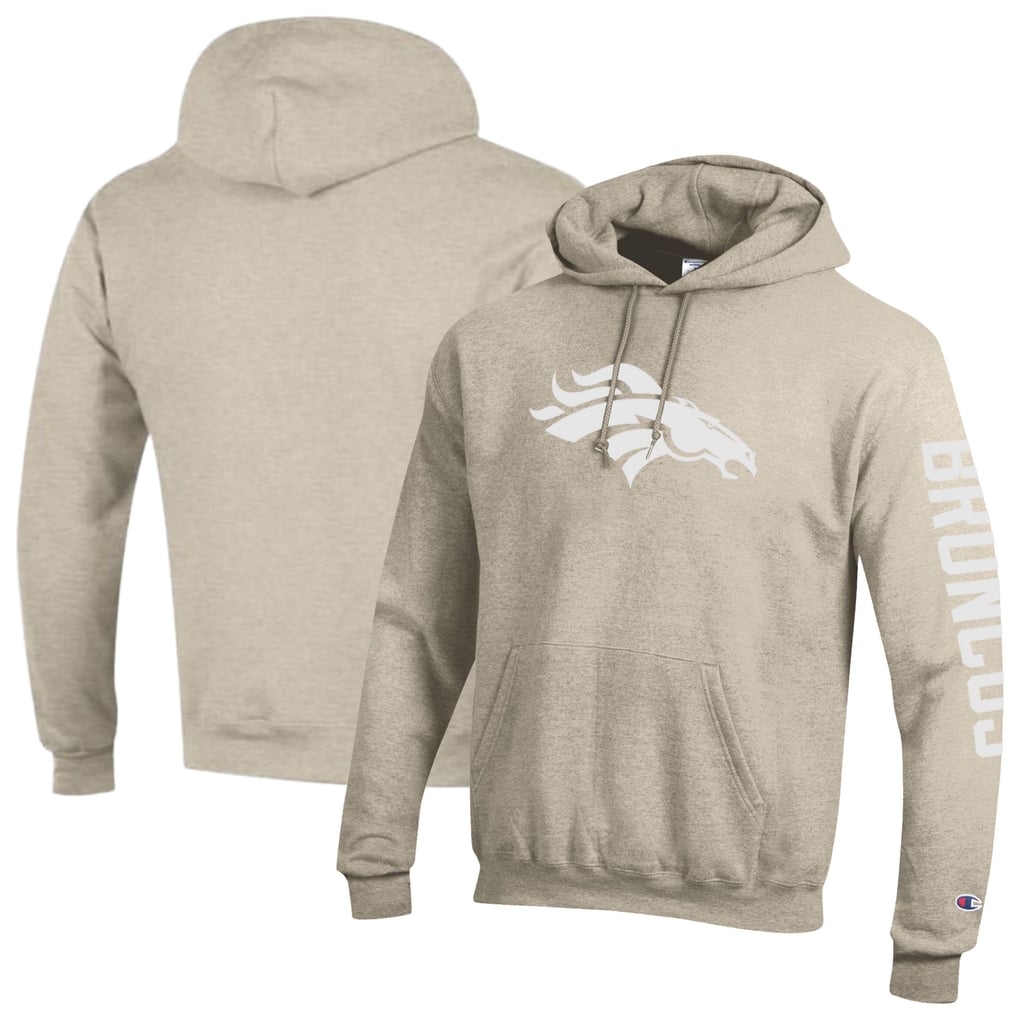 Men's Champion  Oatmeal Denver Broncos Powerblend Hoodie