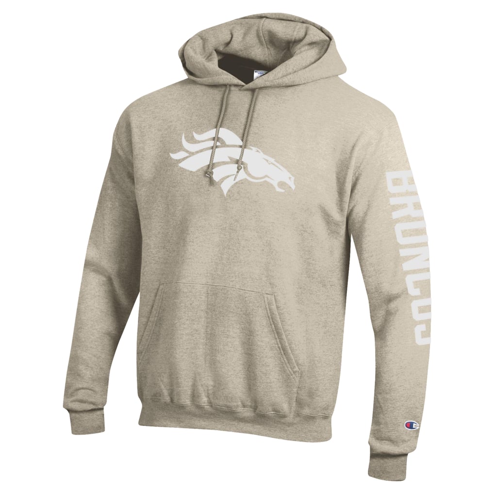 Men's Champion  Oatmeal Denver Broncos Powerblend Hoodie