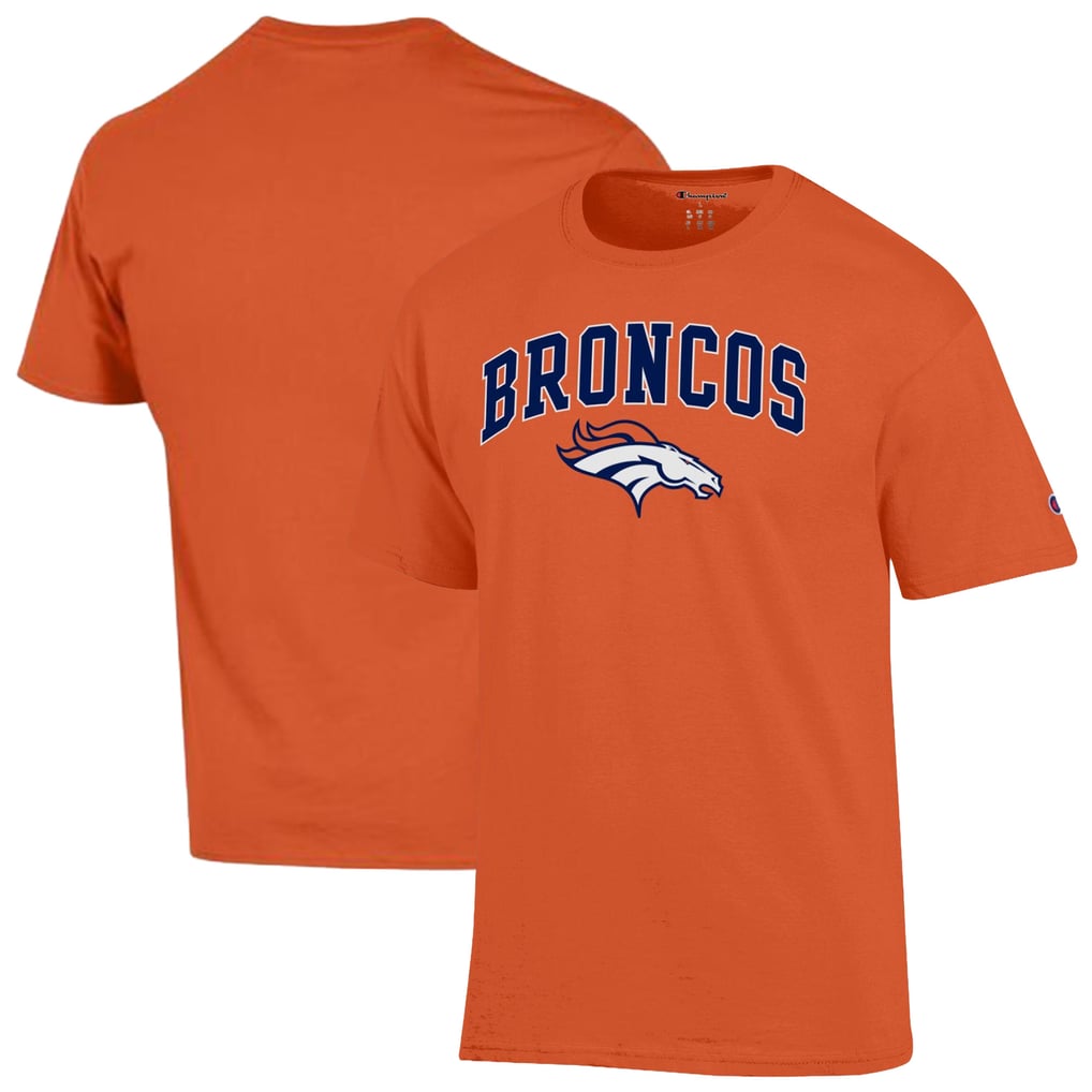 Men's Champion Orange Denver Broncos Arch Over Logo T-Shirt