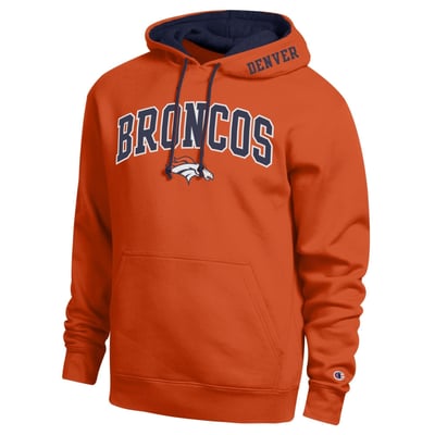  Denver Broncos Champion Contrast Hoodie - Orange/Navy