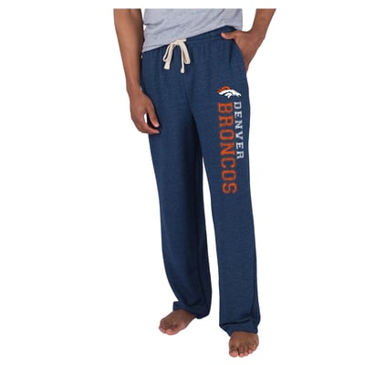  Denver Broncos Concepts Sport Mainstream French Terry Tri-Blend Sweatpants - Navy