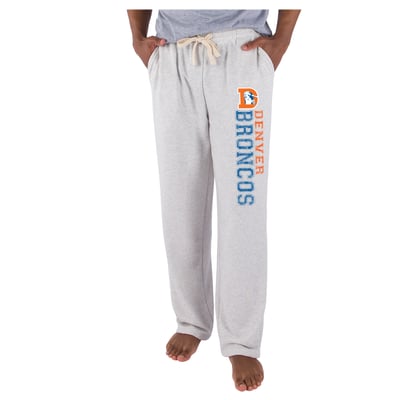  Denver Broncos Concepts Sport Mainstream French Terry Tri-Blend Sweatpants - Oatmeal