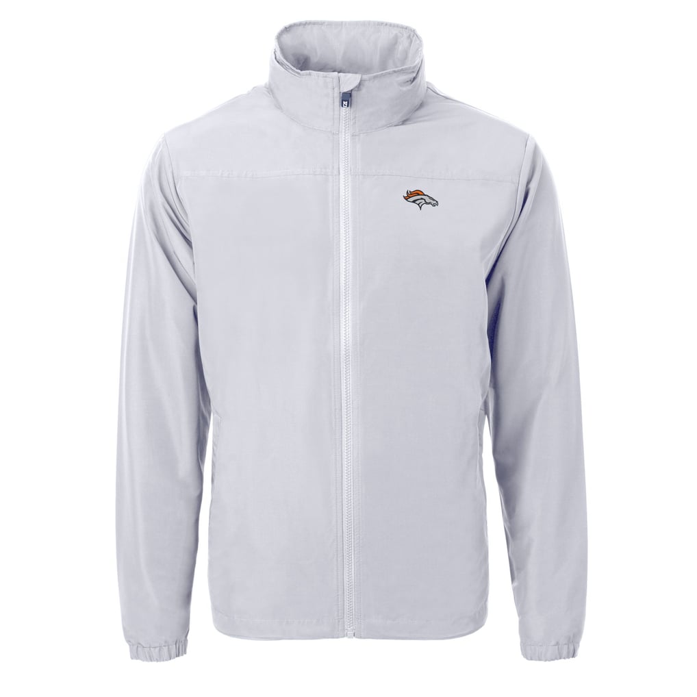 Men's Cutter & Buck  Gray Denver Broncos  Charter Eco Recycled Full-Zip Jacket