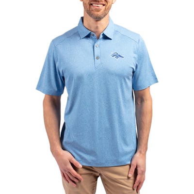 Denver Broncos Cutter & Buck Forge Eco Stretch Recycled Polo - Heather Powder Blue