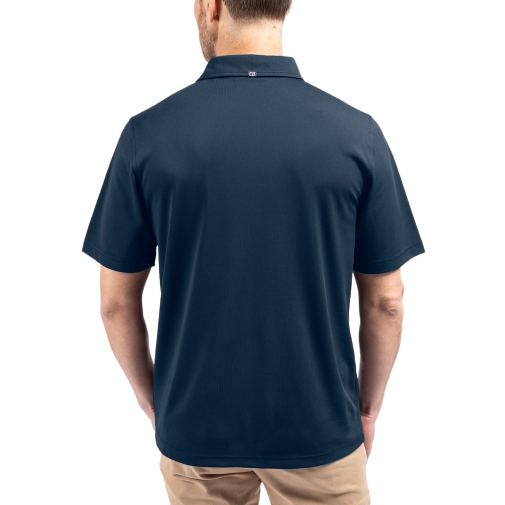 Men's Cutter & Buck Navy Denver Broncos Virtue Eco Pique Recycled Polo