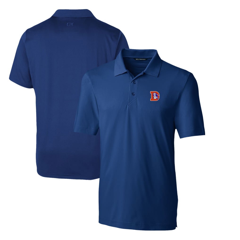 Men's Cutter & Buck Royal Denver Broncos Throwback Logo Big & Tall Forge Stretch Polo