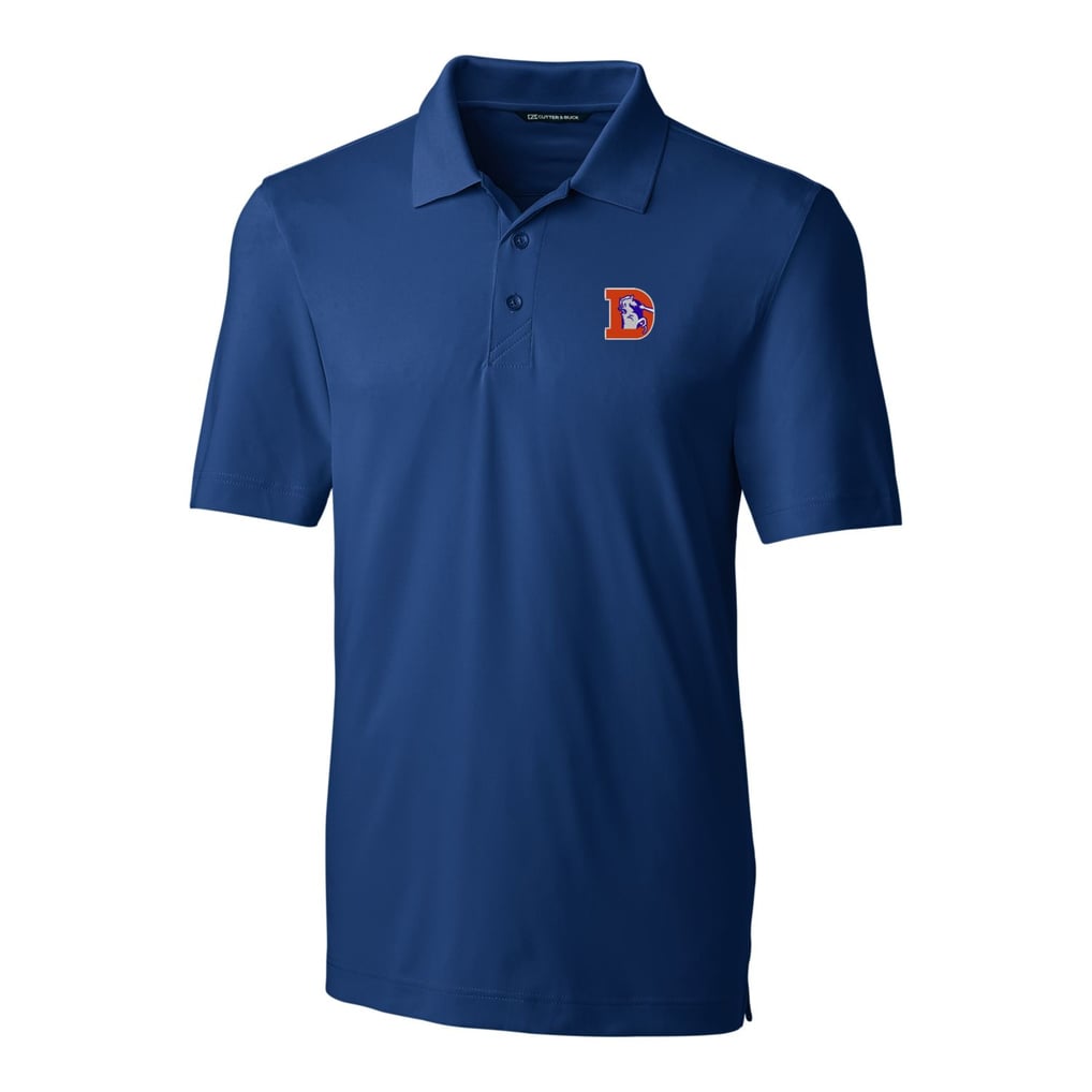 Men's Cutter & Buck Royal Denver Broncos Throwback Logo Big & Tall Forge Stretch Polo