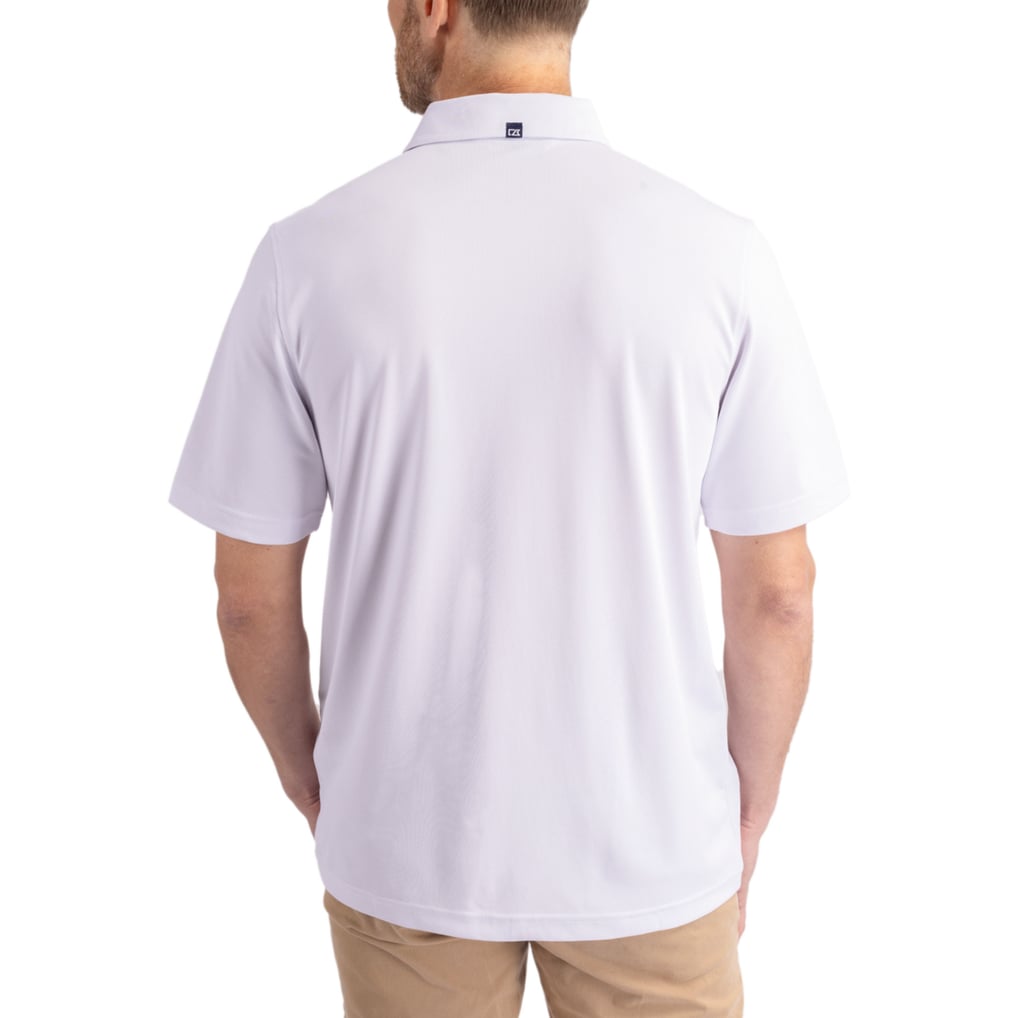 Men's Cutter & Buck White Denver Broncos Virtue Eco Pique Recycled Polo