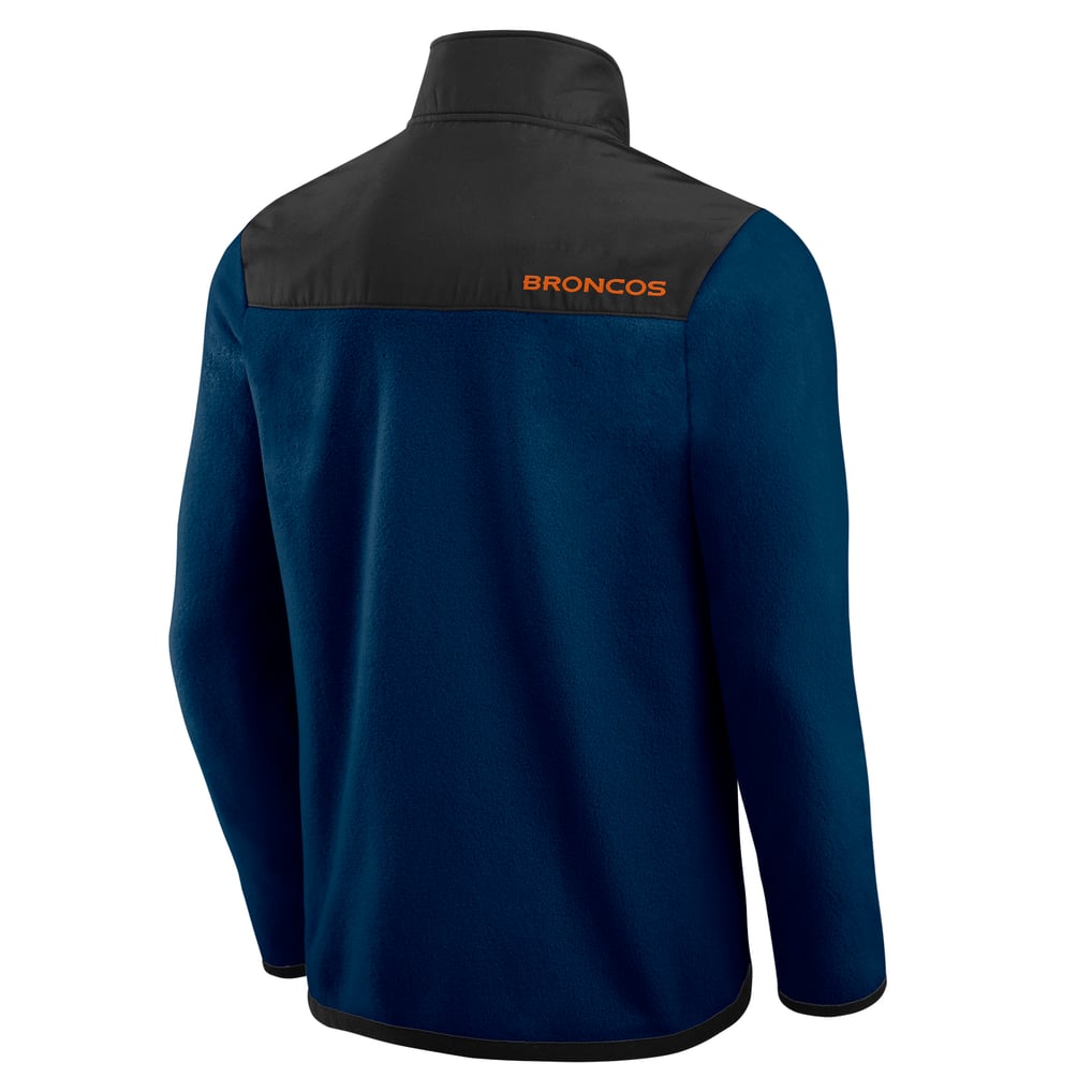 Men's Darius Rucker Collection by Fanatics Navy Denver Broncos Color Block Polar Fleece Full-Zip Jacket