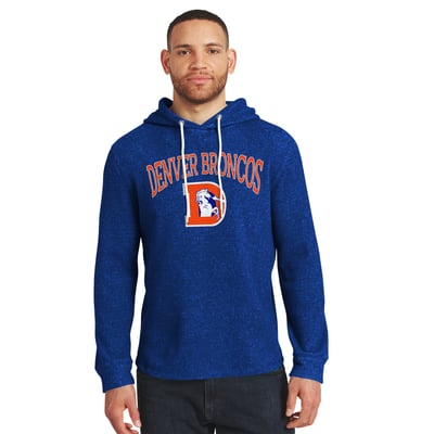 Denver Broncos Darius Rucker Collection by Fanatics Waffle Knit Hooded Tri-Blend Long Sleeve T-Shirt - Navy