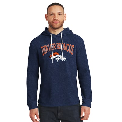 Denver Broncos Darius Rucker Collection by Fanatics Waffle Knit Hooded Tri-Blend Long Sleeve T-Shirt - Navy