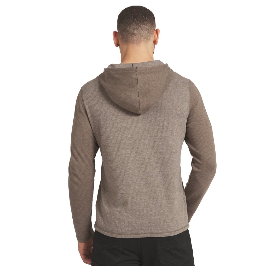 Men's Darius Rucker Collection by Fanatics Tan/Brown Denver Broncos Knit Hooded Henley Long Sleeve T-Shirt