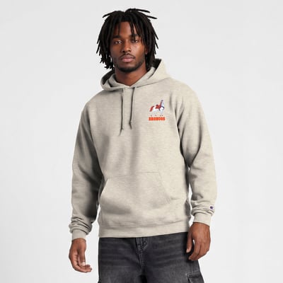  Denver Broncos Disney x Champion Powerblend Fullback Hoodie - Oatmeal