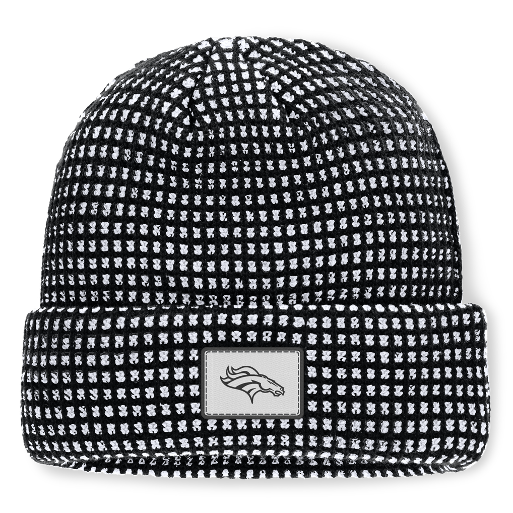Men's Fanatics Black/White Denver Broncos Scheme Cuffed Knit Hat