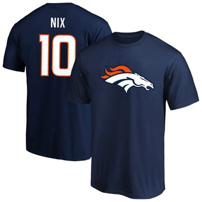 Bo Nix Denver Broncos Fanatics Big & Tall Name & Number T-Shirt - Navy