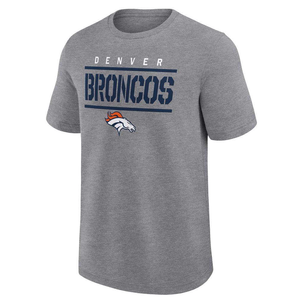 Men's Fanatics Heather Gray Denver Broncos Big & Tall Top Notch T-Shirt