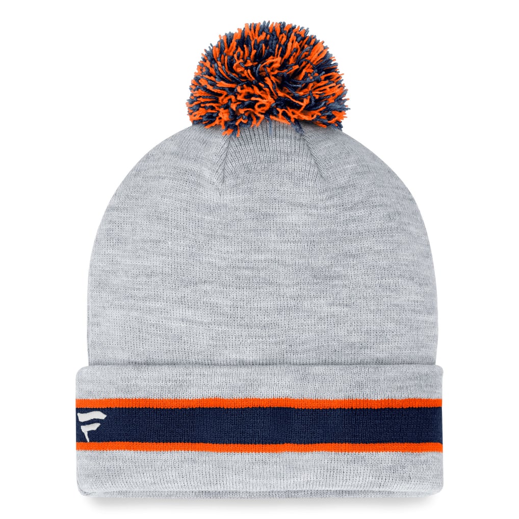 Men's Fanatics  Heather Gray Denver Broncos Cuffed Knit Hat with Pom