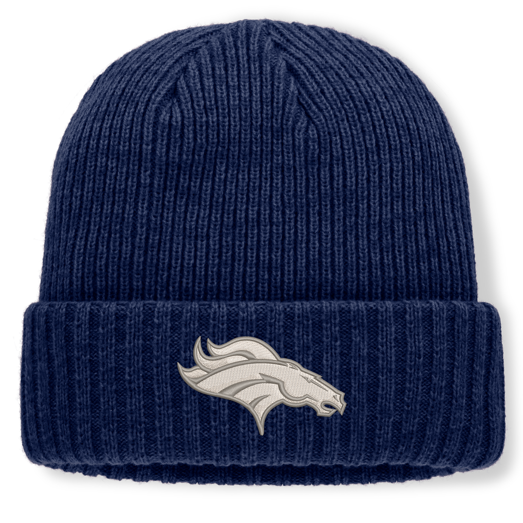 Men's Fanatics Heather Navy Denver Broncos Cabin Cuffed Knit Hat