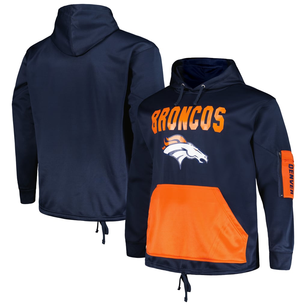 Men's Fanatics  Navy Denver Broncos Big & Tall Pullover Hoodie