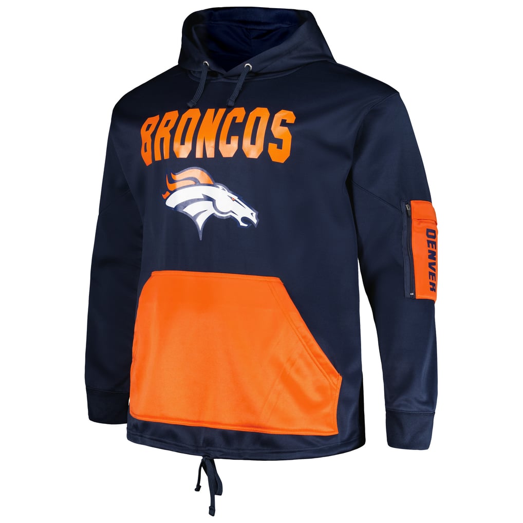 Men's Fanatics  Navy Denver Broncos Big & Tall Pullover Hoodie