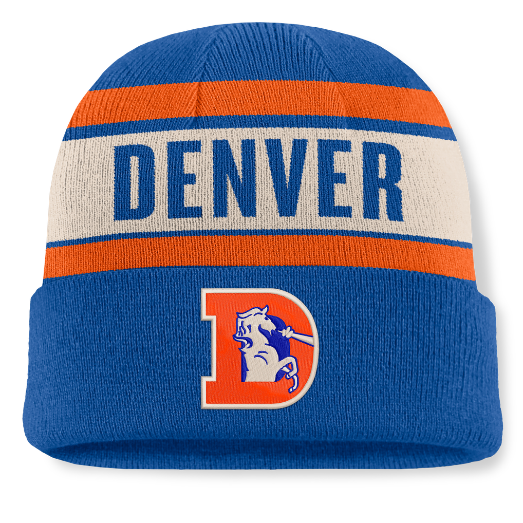 Men's Fanatics Royal Denver Broncos Chip Pass Cuffed Knit Hat