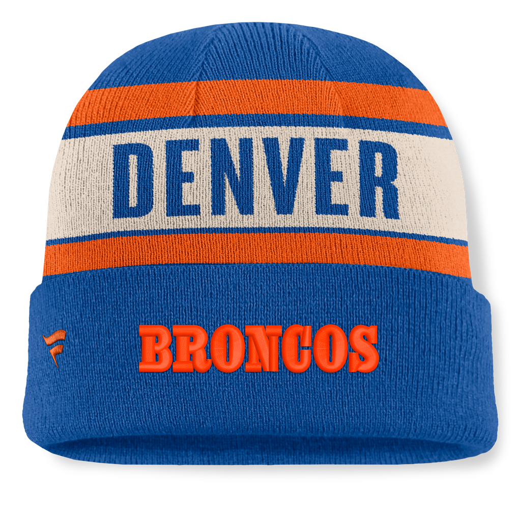 Men's Fanatics Royal Denver Broncos Chip Pass Cuffed Knit Hat