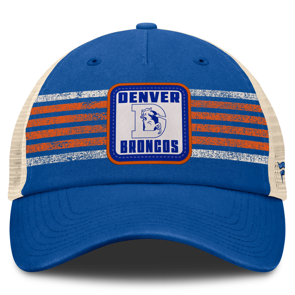Men's Fanatics  Royal Denver Broncos Heritage Logo Waggle Unstructured Trucker Hat