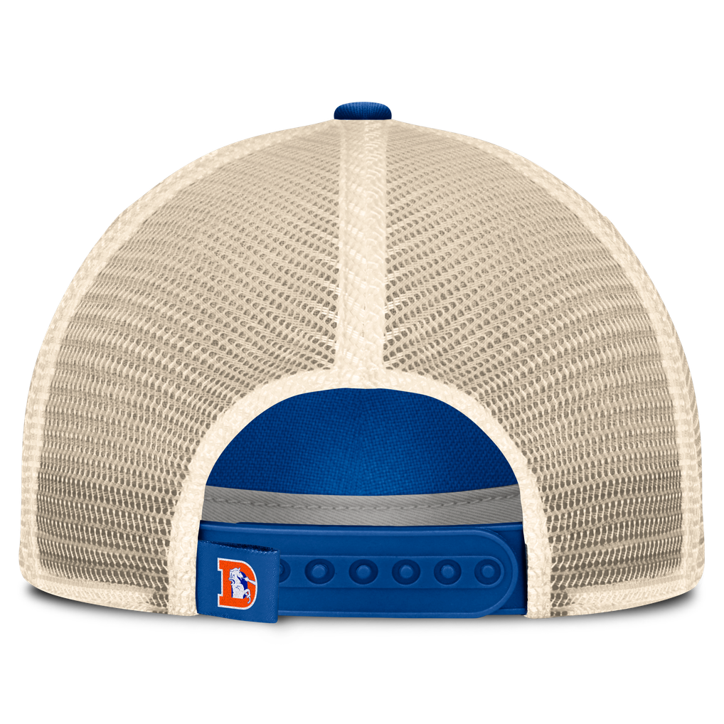 Men's Fanatics  Royal Denver Broncos Heritage Logo Waggle Unstructured Trucker Hat