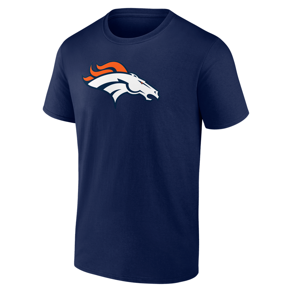 Men's Logo Athletic  Navy Denver Broncos Primary Logo T-Shirt