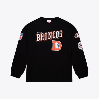  Denver Broncos Mitchell & Ness Big & Tall Training Camp Long Sleeve T-Shirt - Black