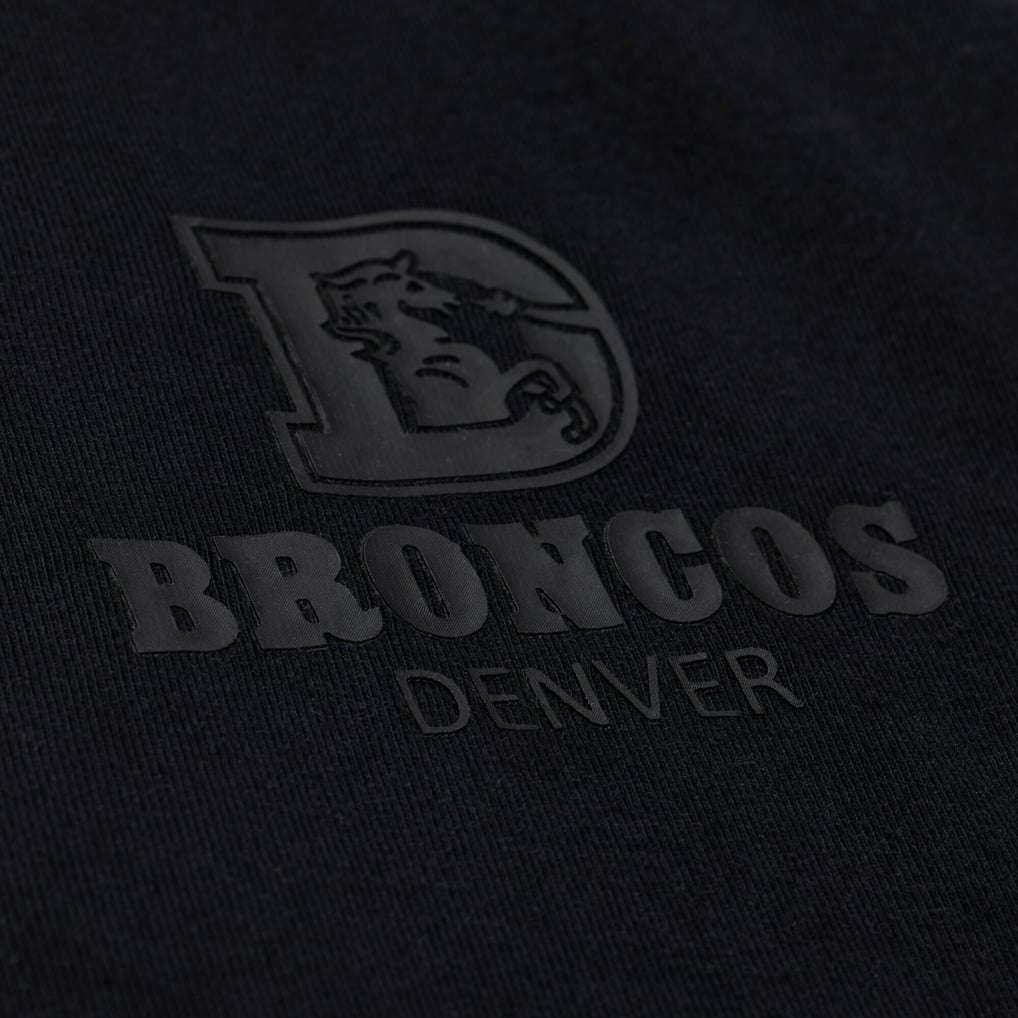 Men's Mitchell & Ness Black Denver Broncos Core Essentials Micro Logo T-Shirt
