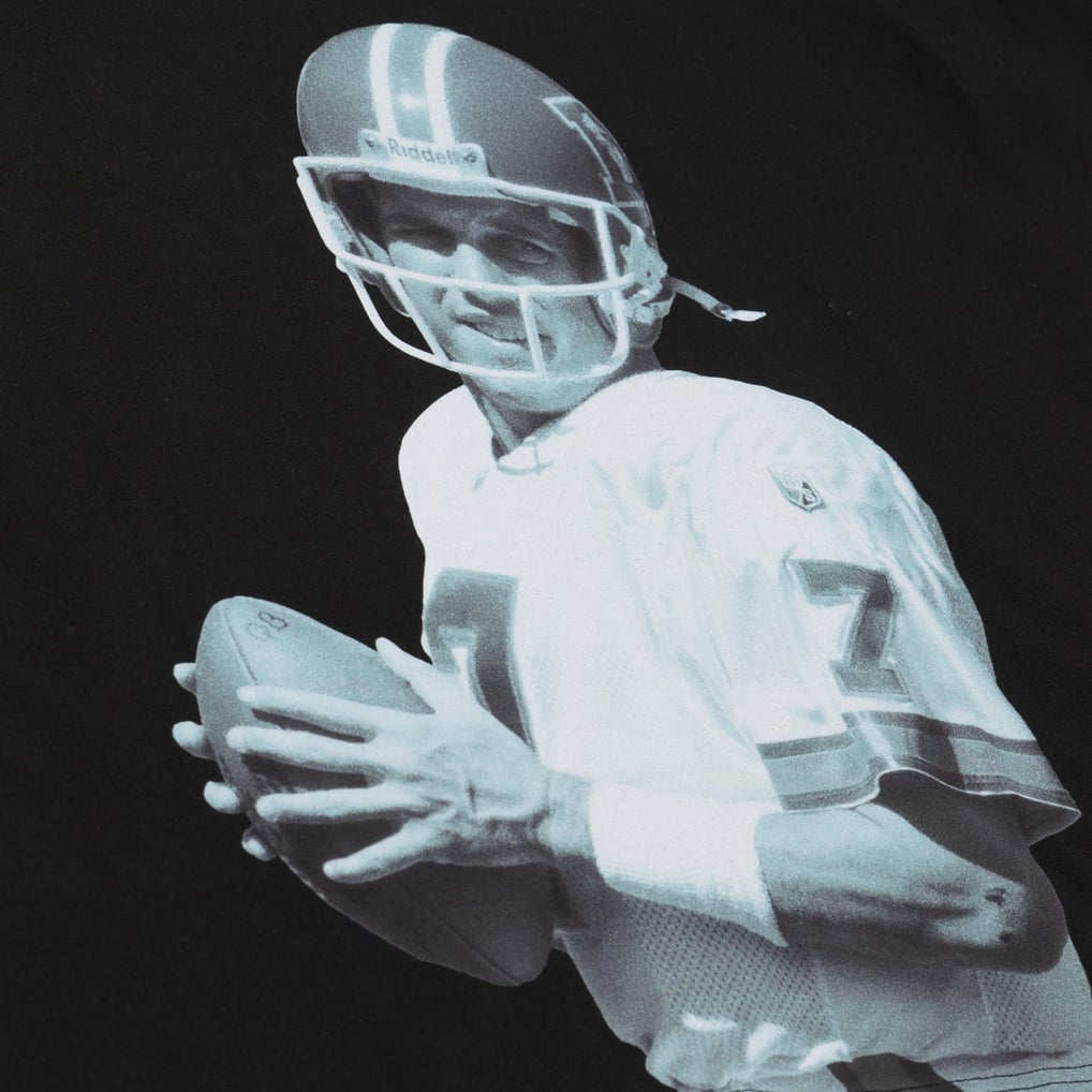 Men's Mitchell & Ness John Elway Black Denver Broncos Retired Solo Player T-Shirt