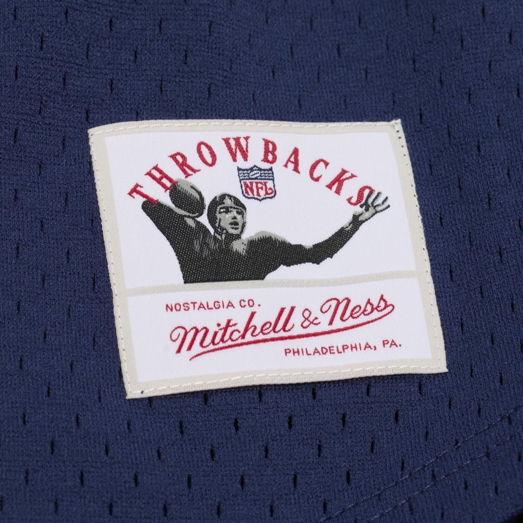 Men's Mitchell & Ness John Elway Navy Denver Broncos Retired Player Name & Number Mesh Top