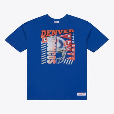 Denver Broncos Mitchell & Ness Core Essentials Street Graphic T-Shirt - Royal
