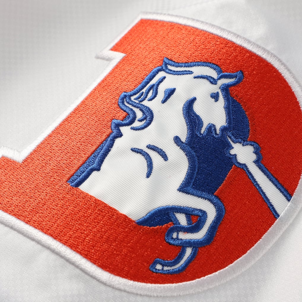 Men's Mitchell & Ness  Royal Denver Broncos Head Coach Anorak Quarter-Zip Windbreaker Jacket