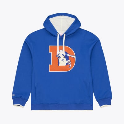 Denver Broncos Mitchell & Ness Premium Essentials Heavyweight Fleece Hoodie - Royal